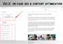 optimize wix on page seo for shopify wordpress webflow laravel